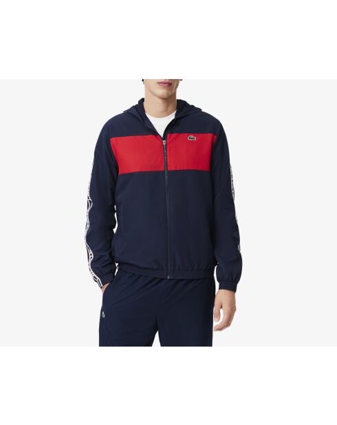 Sportliche Jacke im Colorblock-Design mit marineblauen/Grenadinestreifen