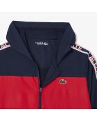 Sportliche Jacke im Colorblock-Design mit marineblauen/Grenadinestreifen