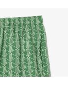 Traje de baño de longitud media con monograma con estampado Calathea/sand