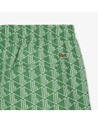 Traje de baño de longitud media con monograma con estampado Calathea/sand