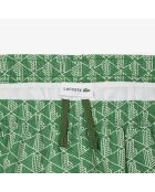 Traje de baño de longitud media con monograma con estampado Calathea/sand