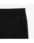 Pantalones cargo de algodón negros de corte recto