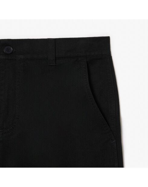 Pantalon cargo straight fit coton noir
