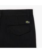 Pantalones cargo de algodón negros de corte recto