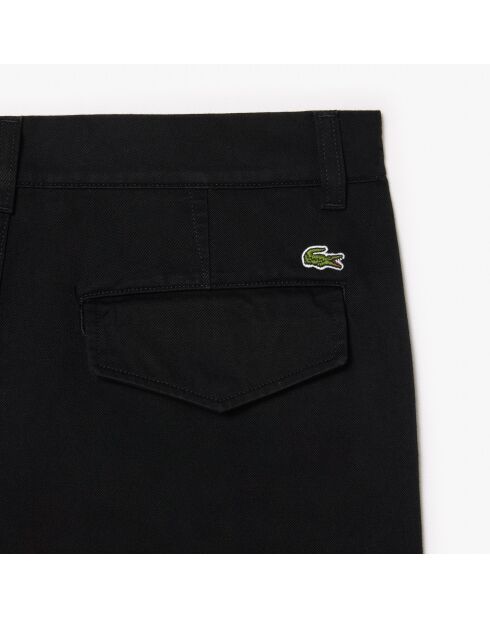 Pantalon cargo straight fit coton noir