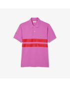 Polo L.12.12 Malva-Netzbänder in klassischer Passform