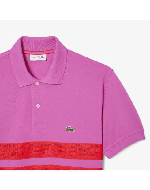 Polo L.12.12 malva mesh-banden met klassieke pasvorm