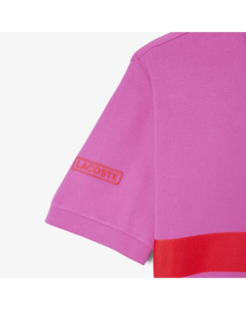 Polo L.12.12 malva mesh-banden met klassieke pasvorm