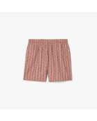 Traje de baño de longitud media con estampado de monogramas Track/Latte