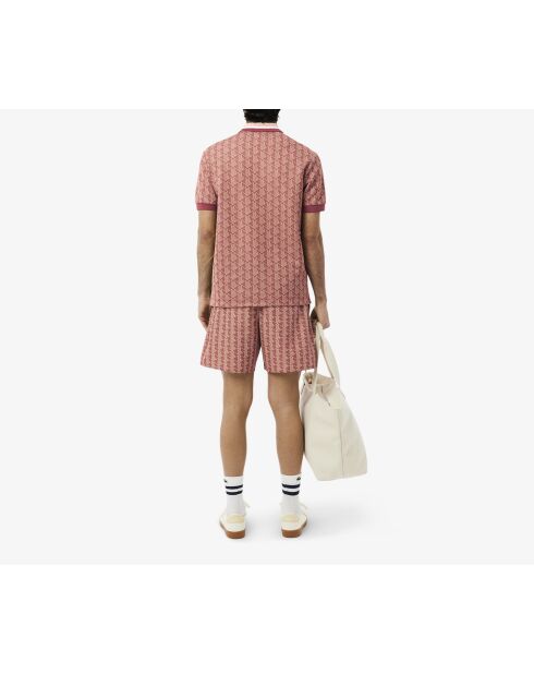 Traje de baño de longitud media con estampado de monogramas Track/Latte