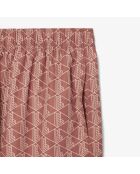 Traje de baño de longitud media con estampado de monogramas Track/Latte