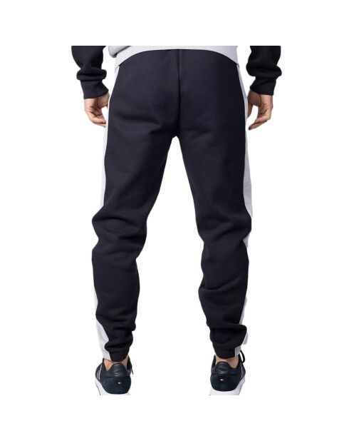 Joggingbroek met markeringen en contrasterende banden marineblauw/groen