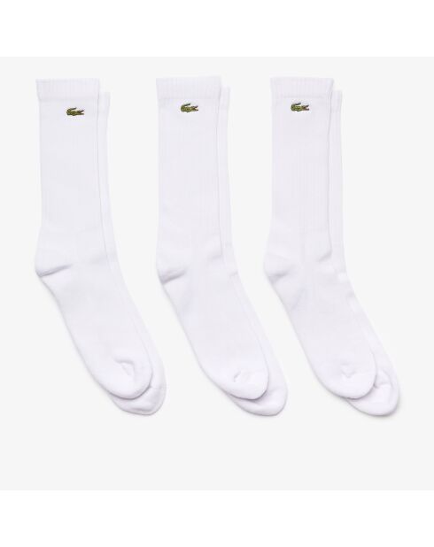 Lot de 3 Paires de chaussettes montantes blanches