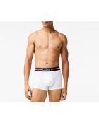 Lot de 3 boxers courts bandes tricolores marine/blanc