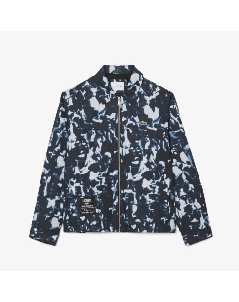 Chaqueta cortavientos repelente al agua con estampado estampado negro/Limest/Calluna