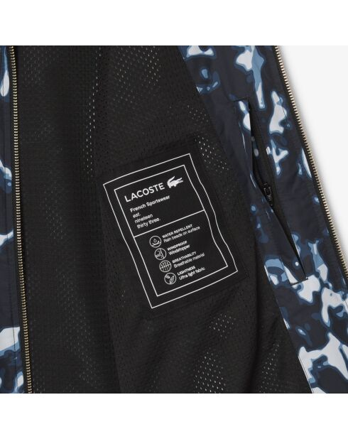 Chaqueta cortavientos repelente al agua con estampado estampado negro/Limest/Calluna