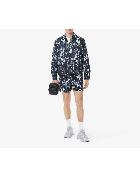 Chaqueta cortavientos repelente al agua con estampado estampado negro/Limest/Calluna