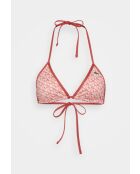 Top da bagno in jersey stampato Iberis/latte