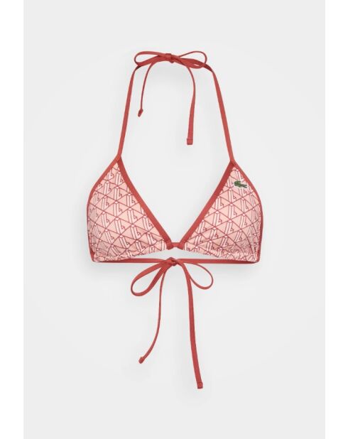 Top da bagno in jersey stampato Iberis/latte