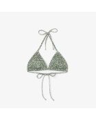 Jersey badpaktop met groen/meelprint