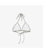 Jersey badpaktop met groen/meelprint