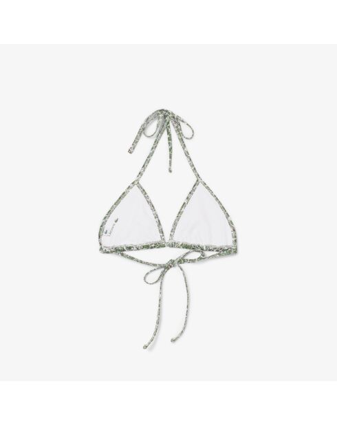 Jersey badpaktop met groen/meelprint