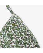 Jersey badpaktop met groen/meelprint