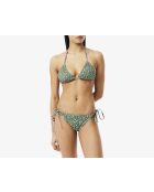 Jersey badpaktop met groen/meelprint