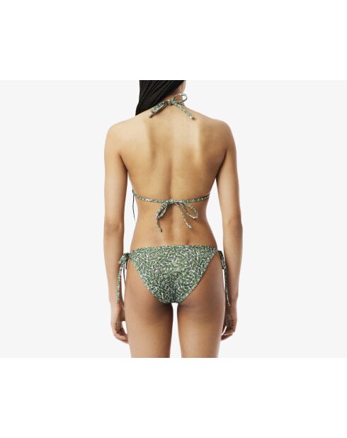 Jersey badpaktop met groen/meelprint