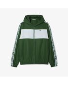 Sportliche Jacke im Colorblock-Design mit grünen/creefarbenen Streifen