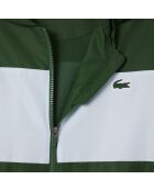 Sportliche Jacke im Colorblock-Design mit grünen/creefarbenen Streifen