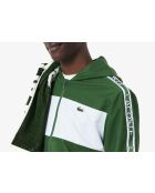 Sportliche Jacke im Colorblock-Design mit grünen/creefarbenen Streifen