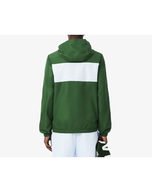 Sportliche Jacke im Colorblock-Design mit grünen/creefarbenen Streifen