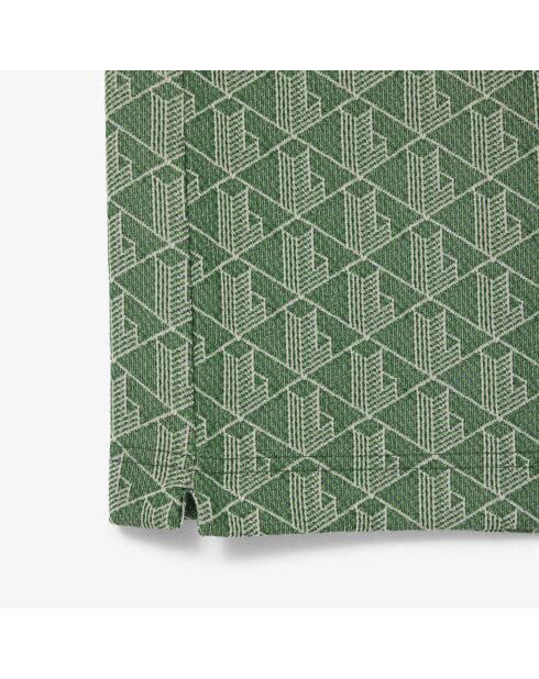 Polo jacquard de corte clásico con calathea/arena