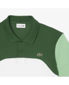 Polo L.12.12 Regular-Fit-Farbblock weiß/liamongrün