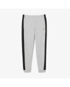 Melierte, schmal zulaufende Jogginghose in Silber/Schwarz im Farbblockdesign