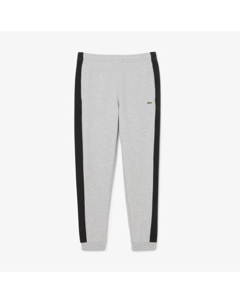 Melierte, schmal zulaufende Jogginghose in Silber/Schwarz im Farbblockdesign