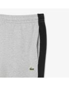 Melierte, schmal zulaufende Jogginghose in Silber/Schwarz im Farbblockdesign