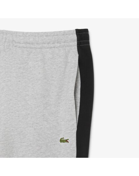 Melierte, schmal zulaufende Jogginghose in Silber/Schwarz im Farbblockdesign