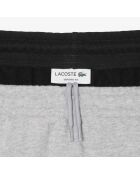 Melierte, schmal zulaufende Jogginghose in Silber/Schwarz im Farbblockdesign