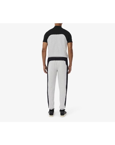 Melierte, schmal zulaufende Jogginghose in Silber/Schwarz im Farbblockdesign