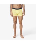 Confezione da 3 boxer corti in cotone elasticizzato verde/giallo/argento porcellana