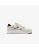 Klassieke leren sneakers 49SFA0077 gebroken wit/gum