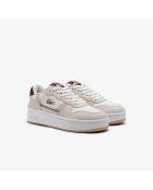 Klassieke leren sneakers 49SFA0077 gebroken wit/gum