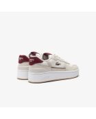 Klassieke leren sneakers 49SFA0077 gebroken wit/gum