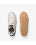 Klassieke leren sneakers 49SFA0077 gebroken wit/gum