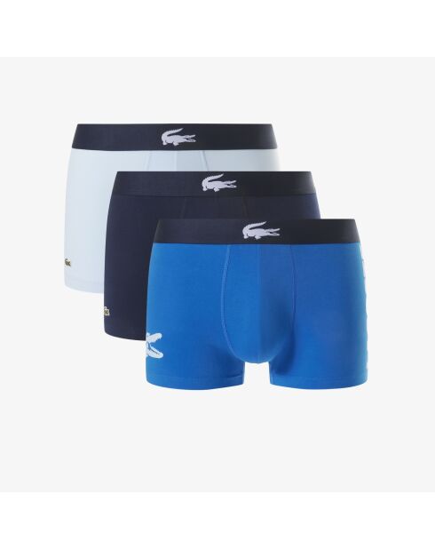 Lot de 3 boxers courts coton stretch gitane/ruisseau/marine