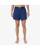 Confezione da 3 boxer in cotone tinta unita con stampa blu navy/metilene/tropicale