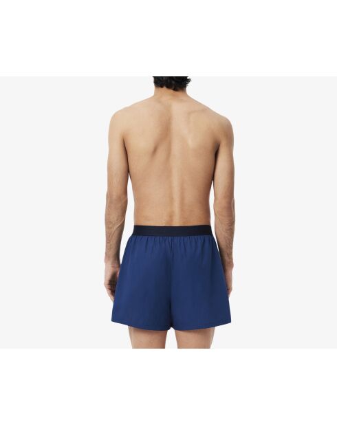 Confezione da 3 boxer in cotone tinta unita con stampa blu navy/metilene/tropicale