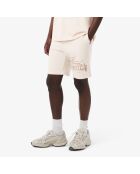 Pantalones cortos de forro polar de algodón con estampado angora/latte